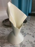Салфетница на стол интерьерная для бумажных салфеток, держатель для салфеток настольный Martika Парус, светло-серый #4, Оксана А.