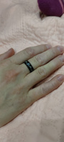 Кольцо из стали "Сердцебиение", мужское и женское черное ширина 6 мм. размер 17.5 #28, Роман В.