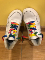 Шнурки для обуви, пара, плоские, 8 мм, 90 см, цвет "радужный" #37, Ирина Т.