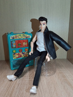 Шарнирная кукла мальчик Модный Кен в черной кожаной куртке с замком, 30 см, кукла мужчина, друг Барби #51, Елизавета П.
