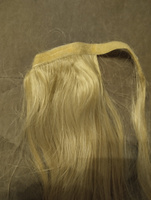 Хвост накладной, на ленте/липучке, прямые волосы, 65 см., Тёплый блонд #75, Наталья Н.