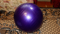Фитбол, гимнастический мяч для занятий спортом, фиолетовый, 55 см, антивзрыв #63, Александр