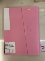 Папка с файлами А5 20 файлов вкладышей, закрывается на клапан с вырубным замком цвет розовый #4, Алла Б.