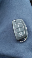 Корпус ключа зажигания для Hyundai Santa Fe Solaris Sonata Tucson Creta i40 ix35 / Хендай Санта Фе Солярис Крета Соната Туксон - 1 штука (3х кнопочный ключ) лезвие TOY40 #18, Михаил П.