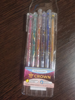 Ручки цветные гелевые с блестками набор Crown Glitter Metal Jell #35, Анна С.