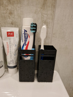 Стакан для ванной, зубных щеток, кистей для макияжа Rail mini, черный #2, Александра Ш.