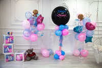 Комплект шаров розовый, 14 шт Воздушные шарики с конфетти Фонтан из шаров светло- розовый #25, Татьяна М.