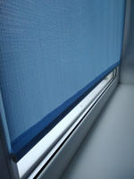Штора рулонная Shantung 100х160 см на окно голубой #65, Наталия К.