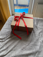 Подарочная коробка GILEV 32х32х12см с наполнителем и красной лентой #71, Александр М.
