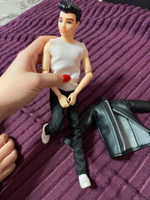 Шарнирная кукла мальчик Модный Кен в черной кожаной куртке с замком, 30 см, кукла мужчина, друг Барби #50, Анастасия Г.
