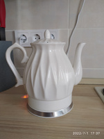 Чайник электрический керамический 2л Kelli-1341, белый #3, Анна З.