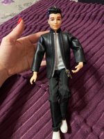 Шарнирная кукла мальчик Модный Кен в черной кожаной куртке с замком, 30 см, кукла мужчина, друг Барби #49, Анастасия Г.