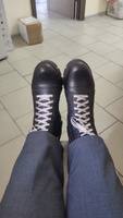Шнурки для обуви, пара, плоские, 8 мм, 110 см, цвет серебряный #34, Виктория Д.