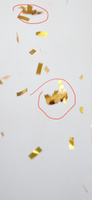 Праздничная хлопушка 30 см наполнитель 5х2 см золотые прямоугольники из фольги 1 шт. / МХ7-30 Мегапир / хлопушка пневматическая #3, Александра И.
