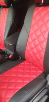 Чехлы на сиденья Mazda CX-5 (2) / Авточехлы на сидения Мазда СХ5 2 Active/Suprime (2017-2023) / Экокожа Красный / Двойной ромб / Комплектация 400-50 #2, Наталья И.