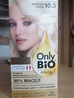 Only Bio Color Профессиональная восстанавливающая стойкая крем-краска для волос без аммиака, 10.3 Сияющий блонд, 115 мл #60, Елена Г.
