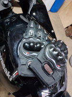 Перчатки для езды на мототехнике, с защитными вставками, пара, размер L, черные #5, Сергей М.