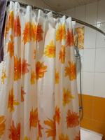 Штора занавеска для ванной Bath Plus 180x180 тканевая BLAZE FLOWERS #5, Ирина М.