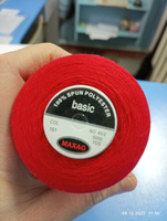 Нитки для швейных машин промышленные MAXag basic красные толщина 40/2 длина 5000 ярд 4570 метров полиэстер #50, людмила б.