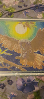 DVEKARTINKI Алмазная мозаика на подрамнике 40x50 см Полная выкладка круглые стразы 40х50Полет филина в лучах луны #60, Александра П.