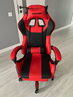 Игровое компьютерное кресло, Экокожа, красный #5, Нела С.