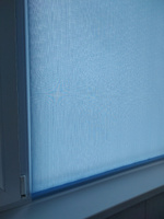 Штора рулонная Shantung 100х160 см на окно голубой #66, Наталия К.