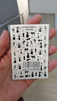 iNVENT PRiNT наклейки для ногтей, Черные Кошки Коты, WSD-104 #49, Анастасия А.