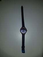 Ремешок для часов кожаный Hightone, ширина 12мм, синий #46, Мария
