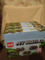 Конструктор Майнкрафт "Деревня" 4в1, 803 детали / Игровой набор Minecraft myworld + фигурки #152, Ерлан Ж.