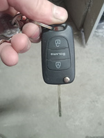 Корпус ключа зажигания для Hyundai Solaris / Хендай Солярис - 1 штука (2х кнопочный ключ) лезвие HYN17 #22, Вячеслав Ф.