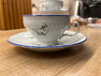Чайная пара Бернадотт Гуси, набор для чаепития на 1 персону: чашка 205 мл, блюдце из фарфора, Bernadotte, подарочная #6, татьяна с.