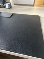 Настольный кожаный коврик для мышки для рабочего стола, Ogmore Black by Audmorr, Размер 50x85 см, натуральная кожа черный #6, Кирилл Е.