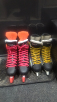 Шнурки для коньков WH хоккейные с пропиткой, 274 см, красные #27, Алексей С.