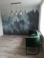 Дизайнерский диван LUNA от мебельной компании RIHOT на металлическом каркасе. Цвет - ткани DEEP FOREST. Цвет каркаса - черный. 1 шт. #2, Анастасия У.
