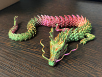 Китайский дракон подвижный 45см, Антистресс игрушка, игрушка для развивания, подвижная фигурка, сувенир #6, Юлия М.