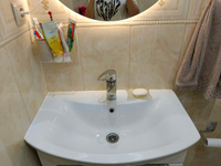 Полка для ванной комнаты самоклеющаяся, прозрачная пластиковая #7, Светлана Д.