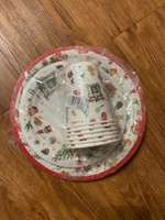 Набор одноразовой бумажной посуды для праздника ND Play / Новогоднее настроение (стакан, тарелка 18 см, тарелка 23 см, по 6 шт.) #41, Виолетта Л.