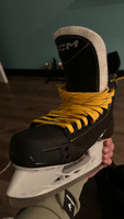 Шнурки для коньков WH хоккейные с пропиткой, 274 см, желтые #28, Виктор Г.
