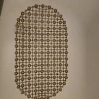 Коврик для ванной противоскользящий на присосках, 65х37 см. / Коврик овальный, цвет серый #8, Konstantin G.
