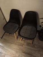 Комплект подушек на стул, темно-серый, 38x39 см, 2 шт #61, Ильдар М.