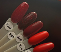 LUNALINE Набор гель лаков для ногтей, красный, бордовый, 5 цветов по 8 мл #169, Ирина К.