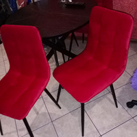 Комплект мягких стульев из велюра для кухни Fred Красный, 4 шт. #11, Ольга К.