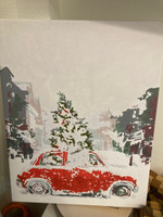 Картина по номерам на холсте с подрамником "Новый год, машина, ёлка", 40х50 см #2, Екатерина П.