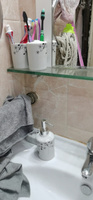 Набор аксессуаров для ванной комнаты, 4 предмета (мыльница, дозатор для мыла, 2 стакана) #7, Валерия М.