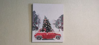 Картина по номерам на холсте с подрамником "Новый год, машина, ёлка", 40х50 см #4, Ольга С.