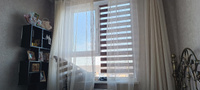 Рулонные шторы ширина:90 высота:180 "Зебра" Стандарт коричневый для кухни, спальни, детской, на балкон #8, Фаина В.