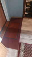 EVA Эва коврик в ванную комнату и туалет, 140х65 см универсальный, РОМБ бордовый #1, Салават А.
