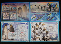 Набор марок #74 Блоки Морские животные-3 Пингвины и котики 10 шт #4, Татьяна А.