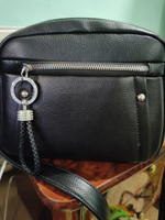 Брелок на ключи на сумку 23 февраля 8 марта хлястик со стразами черный #3, Елена К.
