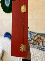 Музыкальная деревянная шкатулка футляр С днём рождения средний 25х19х7,5см КРАСНЫЙ #3, Ybrf